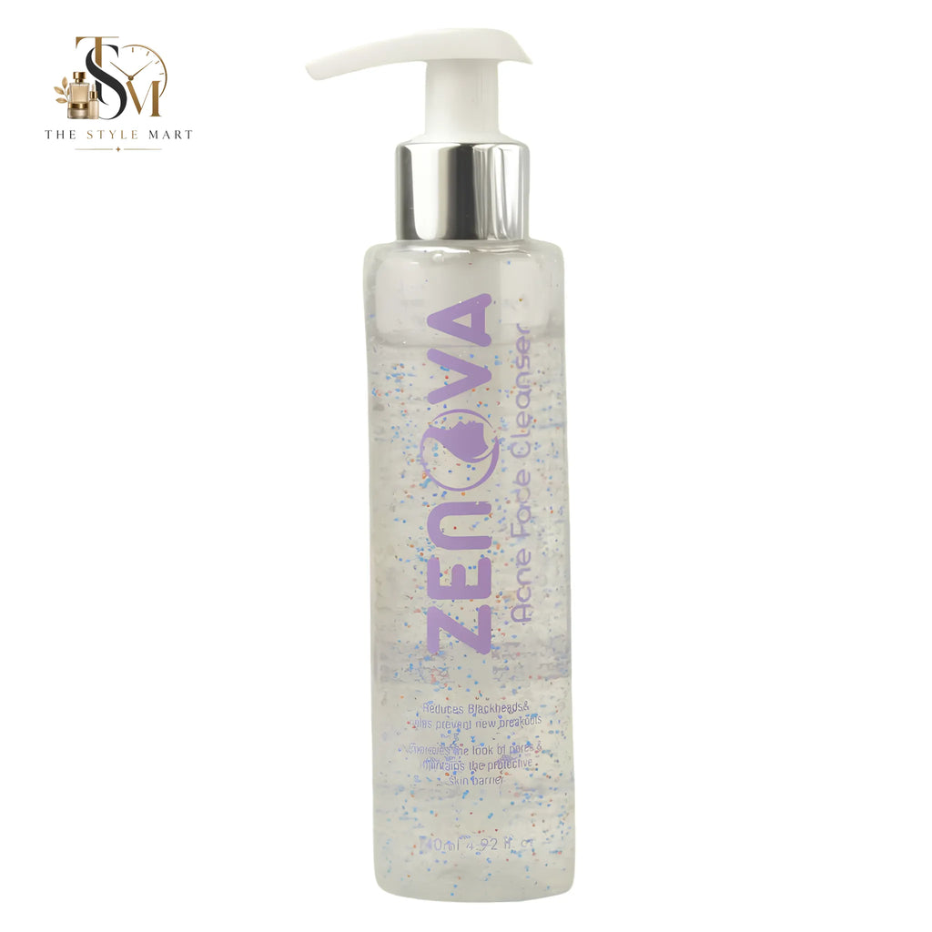Zenova Acne Face Cleanser with Lipo Hydroxy Acid, Niacinamide, and Vitamin E for acne-prone skin and deep pore cleansing