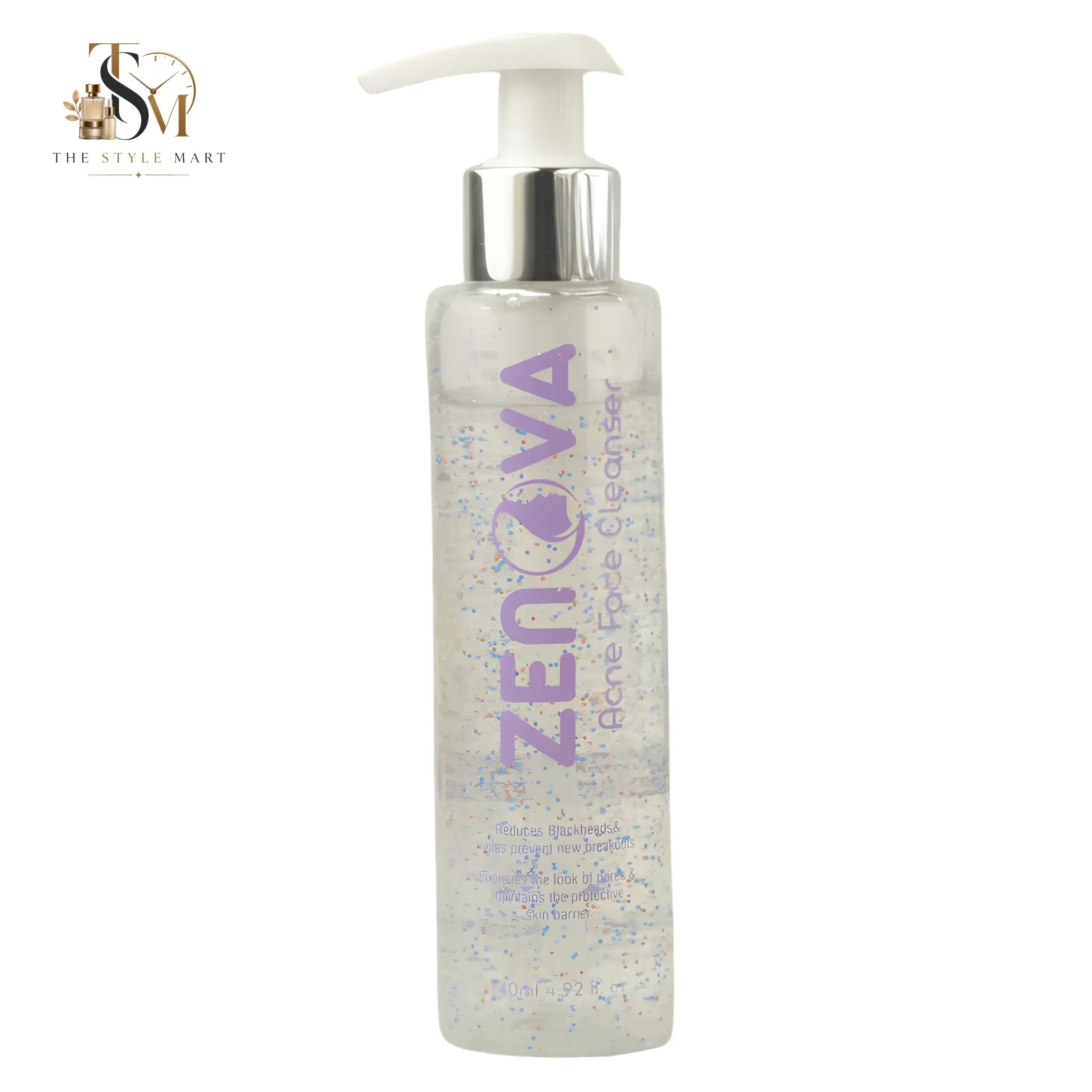 Zenova Acne Face Cleanser with Lipo Hydroxy Acid, Niacinamide, and Vitamin E for acne-prone skin and deep pore cleansing